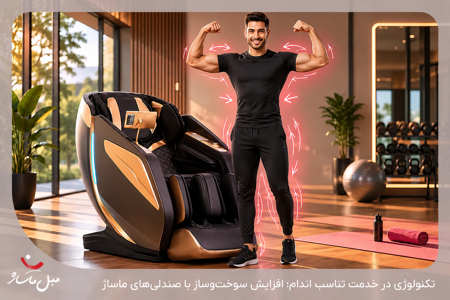 تاثیر استفاده از صندلی ماساژور بر فرمدهی بدن و افزایش کالریسوزی - مبل ماساژ